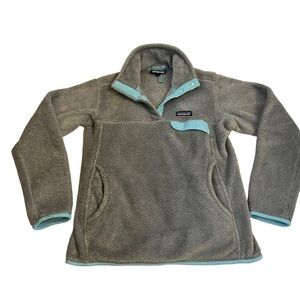 Patagonia Re-Tool Snap T Fleece Pullover Sweatshirt Small Polartec Gray 25442